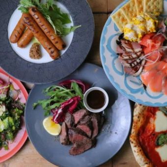 日～木限定！　エイトコース　選べるピッツァ＆パスタ付き！！●3時間飲み放題付き♪