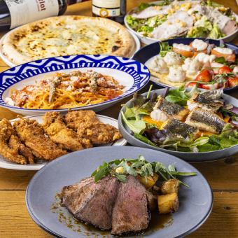 【平日の最上級プラン☆】全9品 180分飲み放題付 6000円(税込)◆贅沢！牛イチボ＆真鯛のWメイン