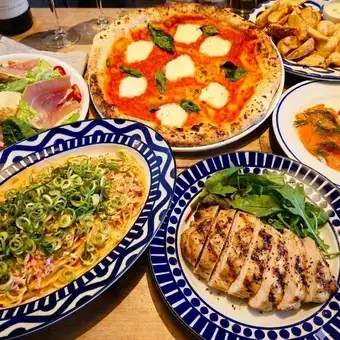 【一番人気!】全8品 飲み放題付 ~名物!窯焼きピッツァ&絶品明太子パスタコース~