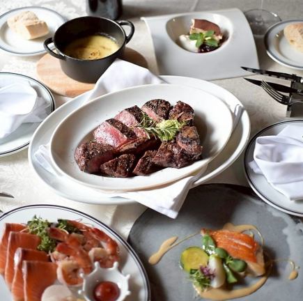 [Aged beef steak course]