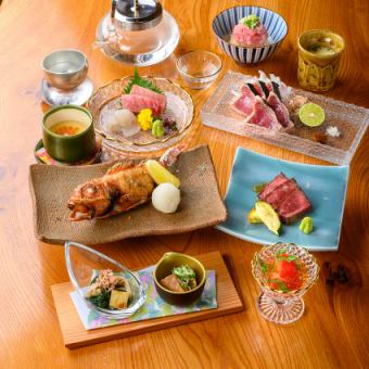 ちょっといい日に！7700円(税込)のコース！　日本酒4種類の飲み放題付！