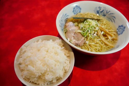 Selectable noodle set (with rice)