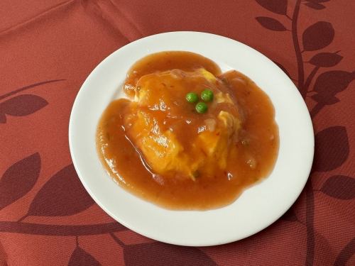 Soft and fluffy eggs with sweet and sour sauce