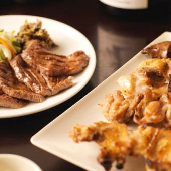★ Perfect for welcoming and farewell parties ★ [Beef Tongue Course] 10 dishes including sashimi and beef tongue, 120 minutes of all-you-can-drink for 5,000 yen