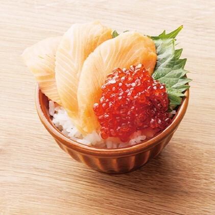 サーモンいくらのミニ丼