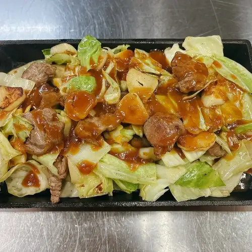 ラムとキャベツのにんにく味噌チャンチャン焼き