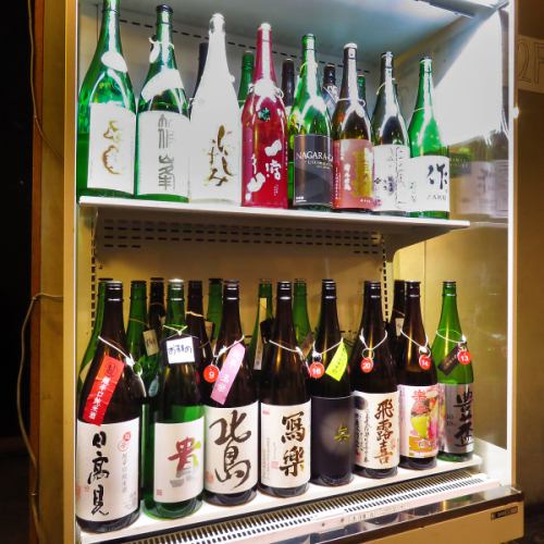 【名物！】★単品飲み放題★40種類の日本酒がセルフで1500円/時間★通常飲み放題メニューも飲み放題OK♪