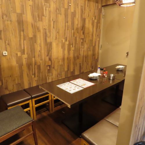 少人数にぴったりな個室席