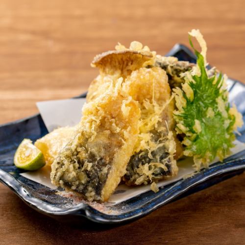 Torosaba and seasonal vegetable tempura