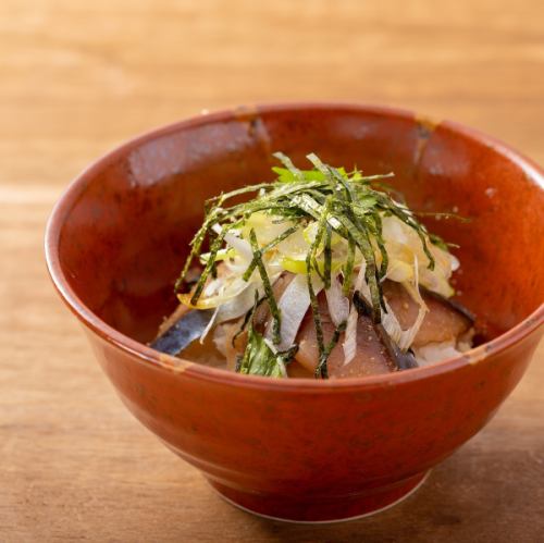 Small serving of Toro mackerel pickled rice bowl