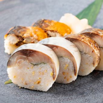 Assorted mackerel sushi