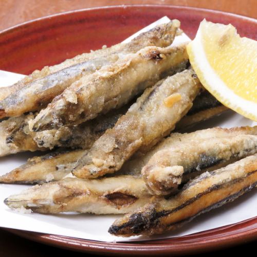 Deep-fried silver-stripe round herring