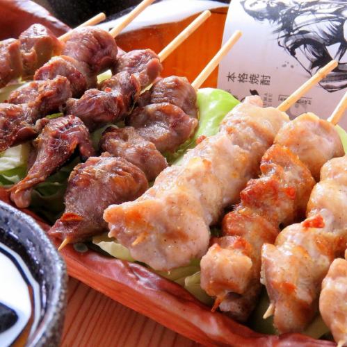We offer a wide variety of our proud skewers that are carefully prepared one by one!