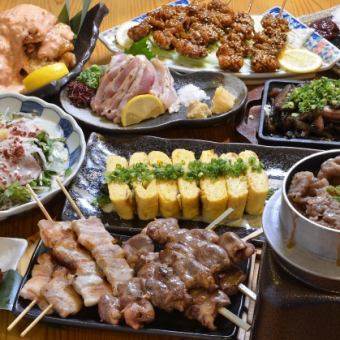 とりもん豪華コース！（瓶ビール飲み放題）5000円　記念日や宴会にどうぞ！