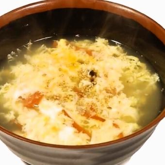 Egg soup / wakame soup
