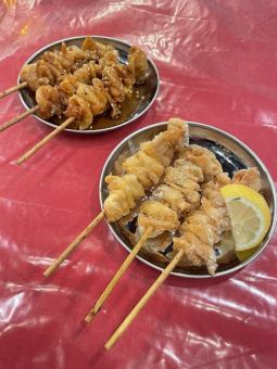 鳥皮串(無限とりかわ)6本