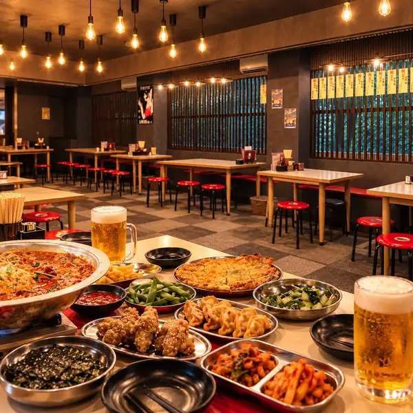 昭和レトロな店内の広々としたテーブル席でゆったりお食事をお楽しみください！素敵な雰囲気とおいしい料理とお酒は、大切な方との会話により一層花を咲かせることでしょう！