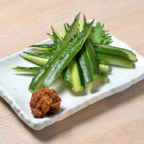 Sendai miso cucumber/Garlic foil grilled