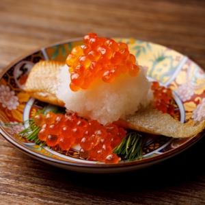 銀鮭ハラスいくらおろし