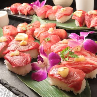 【食べ放題新登場】肉寿司・寿司など30種以上食べ放題！+2h飲み放題も追加可！3500円～