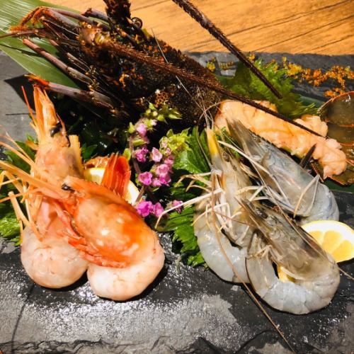 Assorted shrimp sashimi
