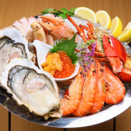 Carefully selected ingredients! “Sea bream, shrimp, oysters”