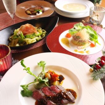 [12/20~12/26 Dinner Only!] Christmas Dinner Course ★ 6 dishes including Hidakami Beef ⇒ 5,000 yen (tax included)
