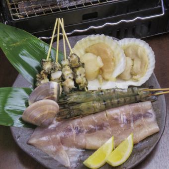 【秋限定！】お料理8品2h飲み放題付♪旬の海鮮を味わい尽くす浜焼きコース