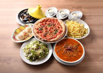 VANSAN定番のコース【Mare マーレ】フリードリンク2時間付3900円