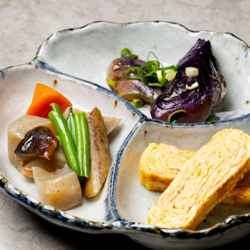 【煌太自慢のおばんざいメニュー3種】日替わりのおばんざいはおふくろの味◆1000円(税込)