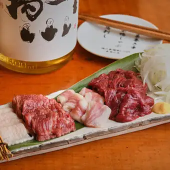 【飲み放題付★馬コース】馬の焼肉・馬刺し・馬レアかつ・ユッケなど、しっぽり自慢の馬料理7品