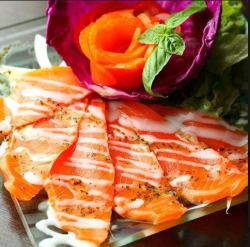 Norwegian Fatty Salmon Carpaccio (serves 2)