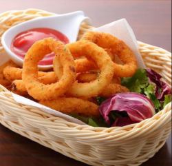 Seasoned fried onion rings