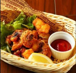 Tender fried octopus