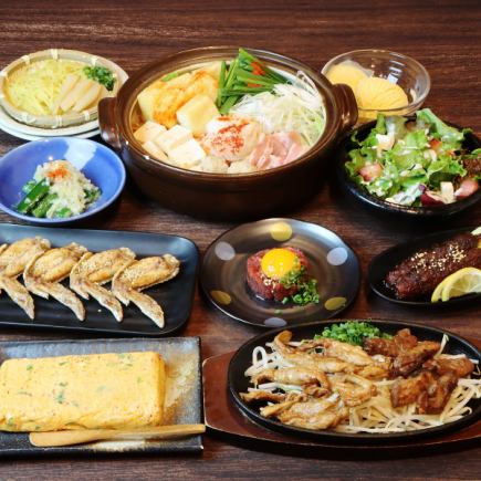 새로운 가격 ☆ 빨강에서 극한 코스! 쇠고기 유케 · 빨강에서 냄비 등 매우 인기있는 총 10 품 + 2 시간 음방 포함! 쿠폰 있음!