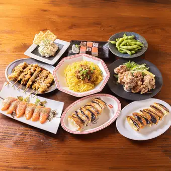 生ビール付き時間無制限飲み放題☆個室確約!!☆【なもさか満喫コース全9品】※金土日祝前日3時間