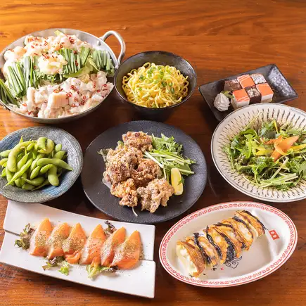 ☆個室確約!!☆【濃厚もつ鍋食べ放題コース全8品】120分生ビール付き食べ飲み放題