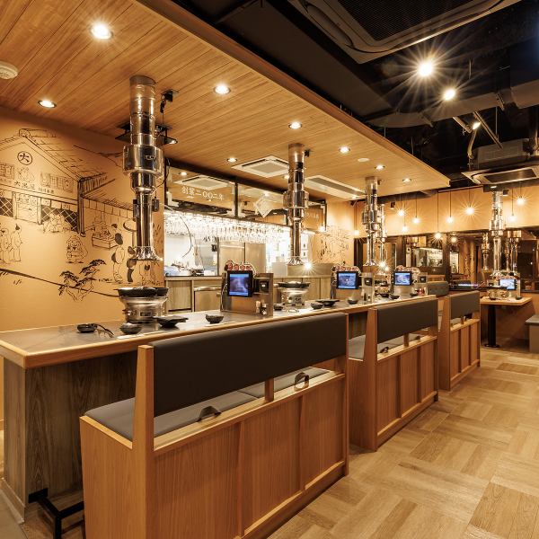 ≪お1人様からでも大歓迎◆≫テーブル席以外に、お1人様からでもお楽しみいただけるようカウンター席を完備。店員も明るくお出迎えいたしますのでお気軽にご来店ください☆