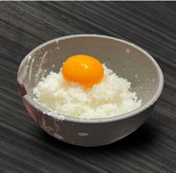 "Finishing Rice with Raw Egg" made with Hokkaido rice and eggs