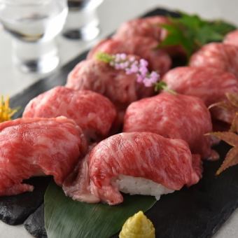 Open until 24:00 ◎ Alcohol provided ◎ [All-you-can-eat grilled meat sushi course] 23 dishes, 3 hours all-you-can-drink included 4,000 yen ⇒ 3,000 yen