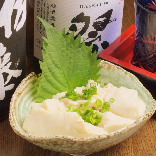 Toriyuki Signboard Menu “Homemade Dogoshi Tofu”