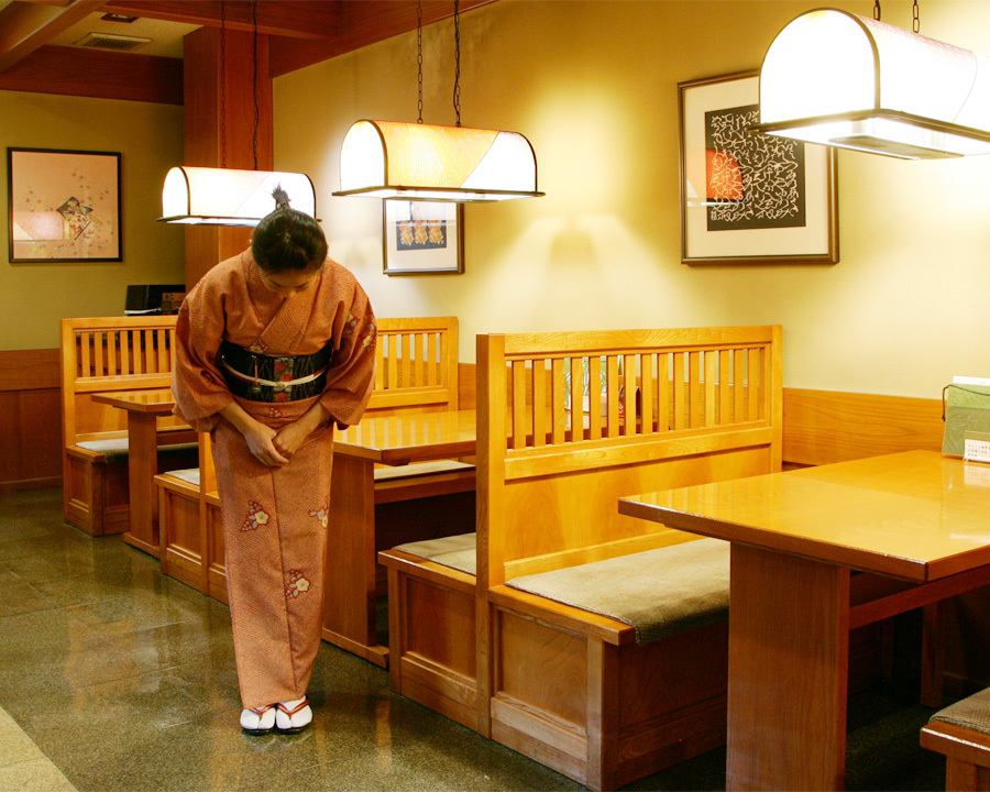 Our staff in kimono will be waiting for you.