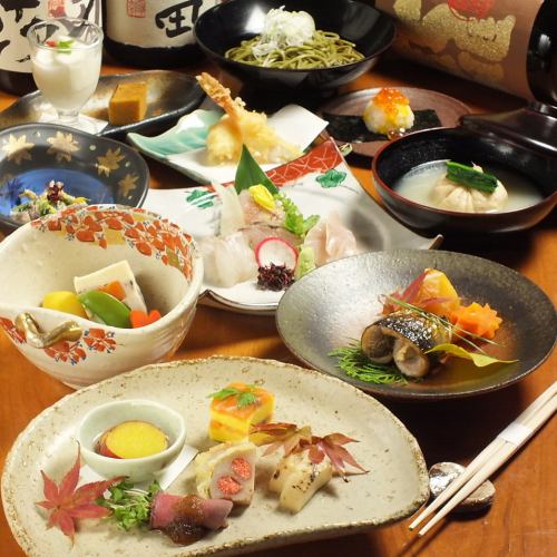Carefully prepared Japanese food