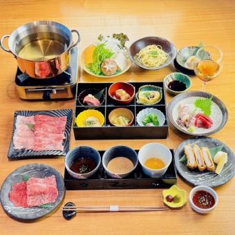 [Great value course with Matsusaka beef, Kuroge Wagyu beef, and Matsusaka pork 3 types of meat] Sakura - 13 dishes in total 8,800 yen (tax included)