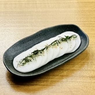 Pickled Japanese yam with perilla leaves