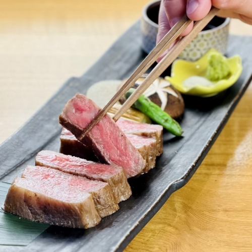 Marbled Japanese black beef steak