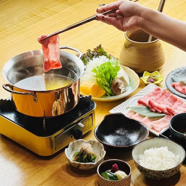 Seasonal limited edition! Matsusaka pork shabu-shabu plan with all-you-can-drink 6,000 yen (tax included)