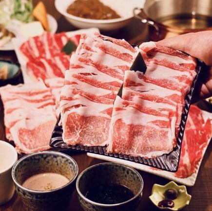 期間限定【食べ放題+通常飲み放題】松阪ポーク＆黒毛和牛しゃぶしゃぶ食べ放題￥4,980
