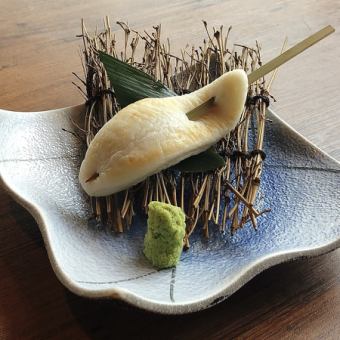 Atsuyaki bamboo fish skewers