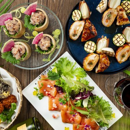 【ディナータイム】★夏の宴会プラン★2時間飲み放題付 料理7品コース♪お一人様5,800円